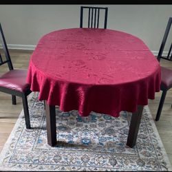 Comfortable 4 Seater Extendable Up to 6 Dining Table With 3 Chairs