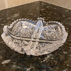 Vintage Cut Glass Ice Cream Dish (Damaged)