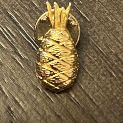 Preowned Pineapple Pin - I don’t Know what Material It Is Made Of - See Pix For Size