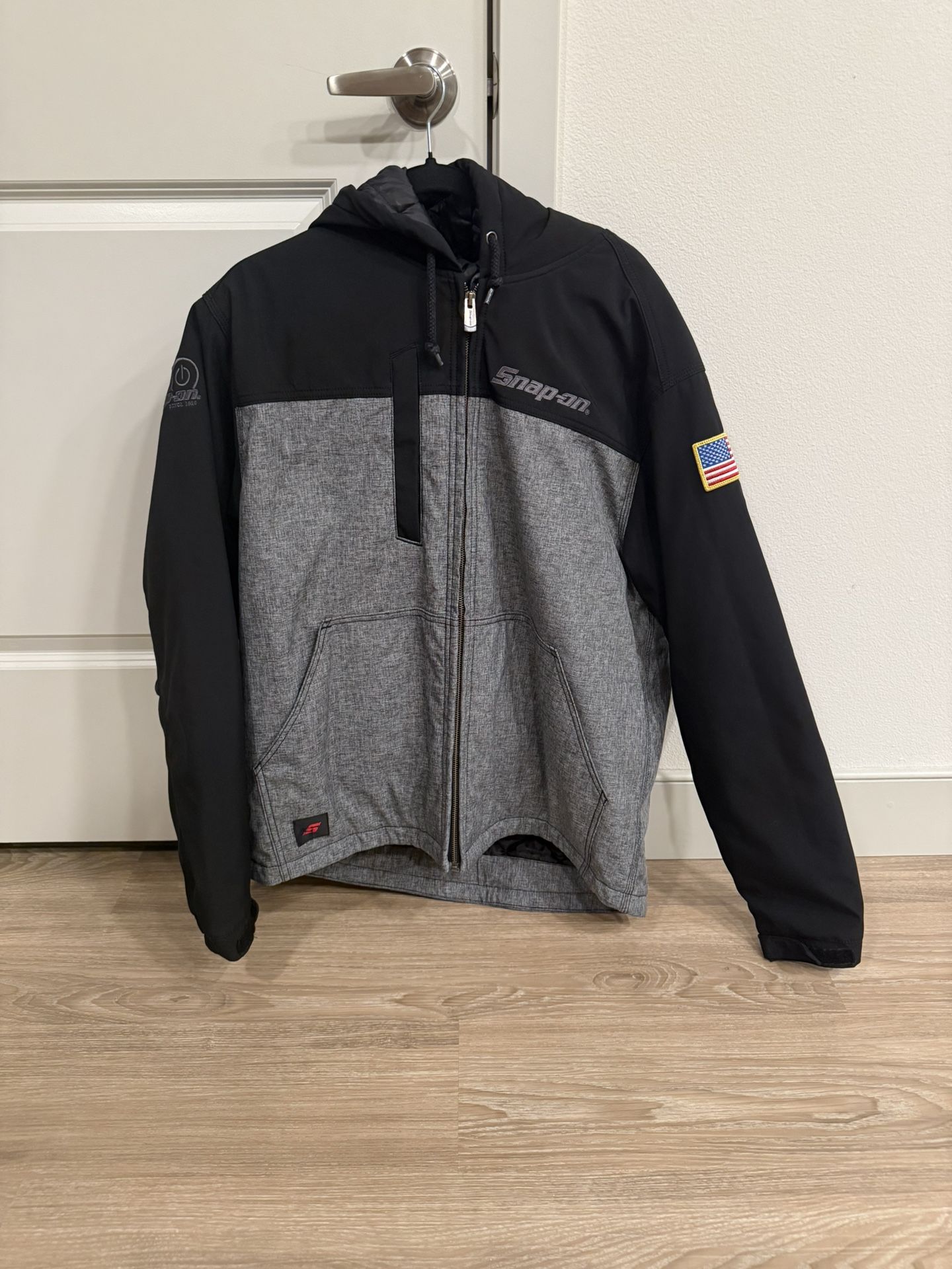 SNAP ON, Winter Jacket, Black, Gray, Large, 2020