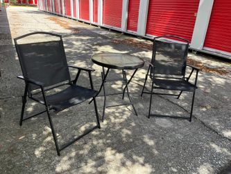 Patio Table & 2 Chairs – $60
