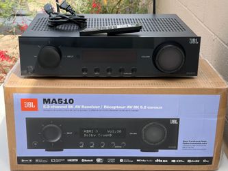 JBL MA510 5.2 Channel AV Receiver 8K 75W+ 3 year geek squad protection MINT