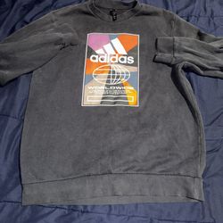 Adidas Worldwide Box Logo Sweater – Dark Blue – Size Large – Unique Colorway