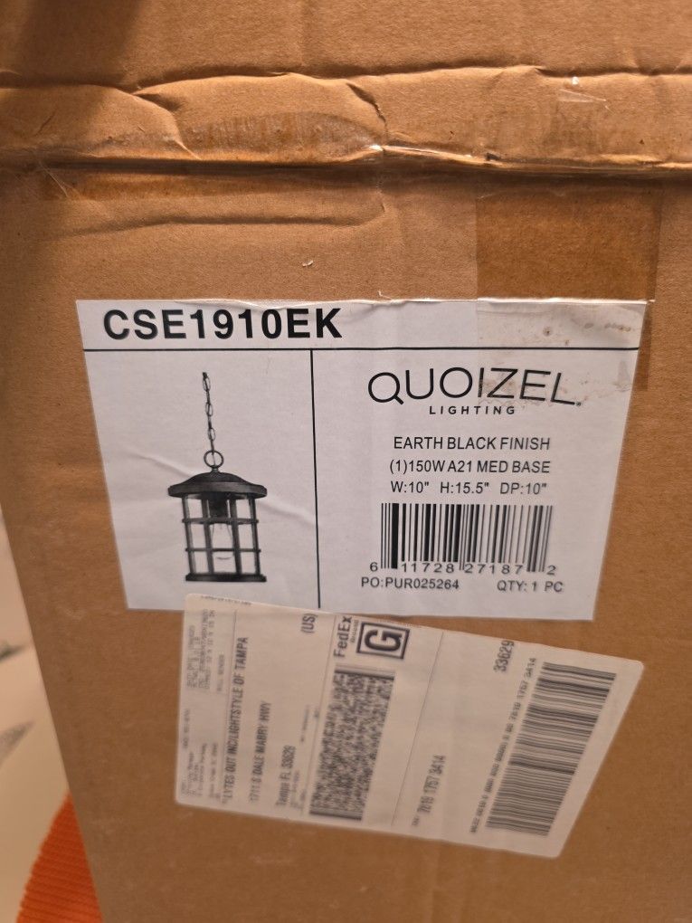 Quoizel Outdoor Earth Black Pendant Light