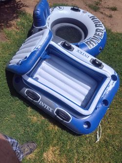 River Run ice chest and tube