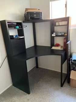 IKEA Micke corner desk with lots of storage