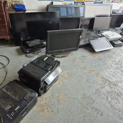 Electric Lot  TVs Monitors Playstation Printers Big Lot. All For $45