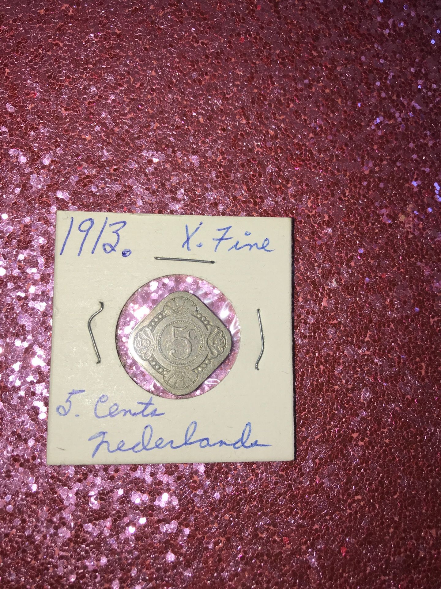 1913 5 cents Netherlands xf