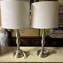 Set Of 2 Lamps Living Room Bedroom 