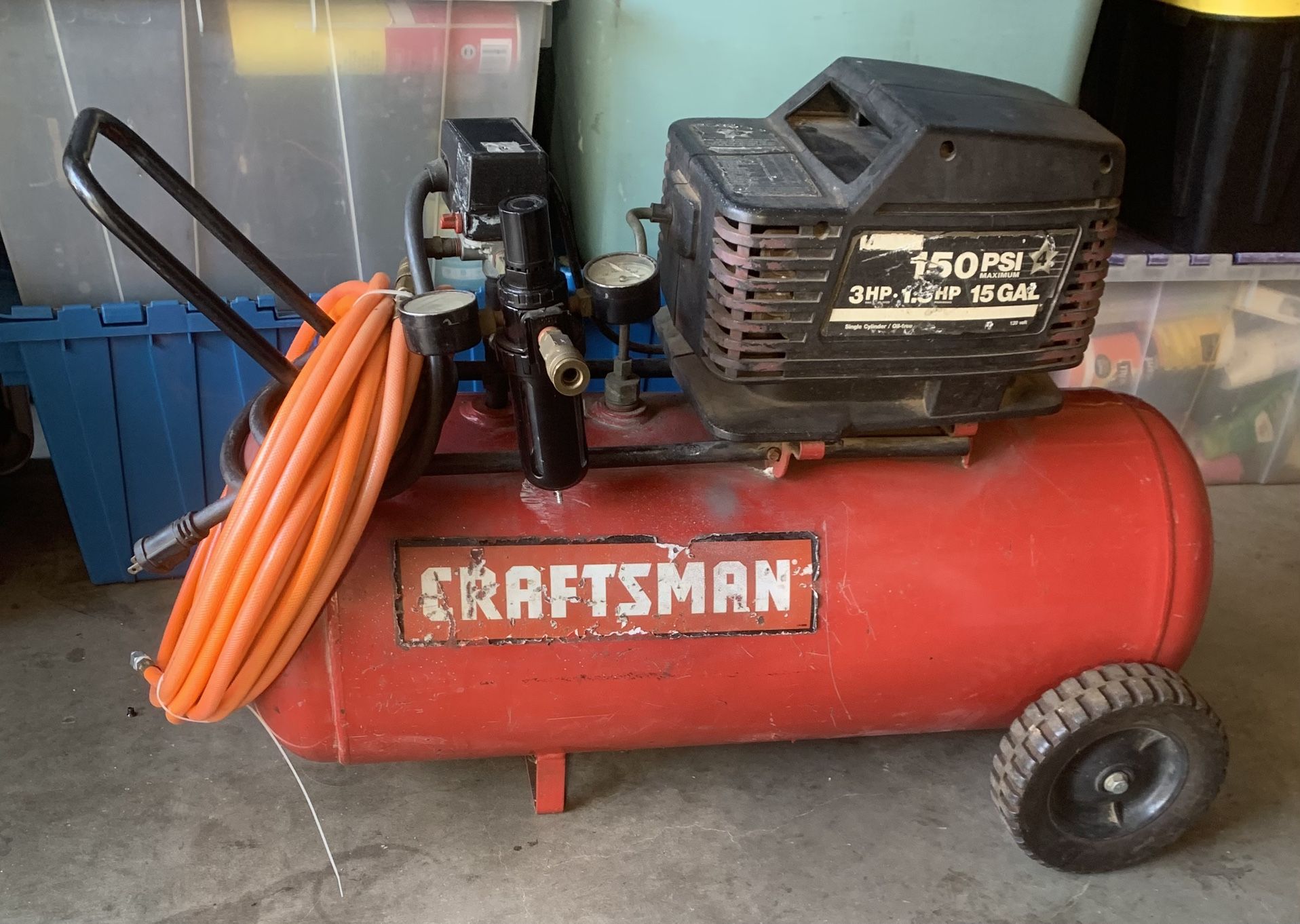 CRAFTSMAN AIR COMPRESSOR 150 PSI / 15 GL / 3 HP