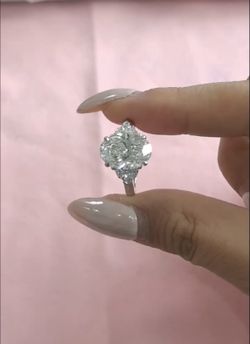 4ct Oval Lab Diamond Three Stove Ring (IGI Certified)