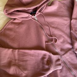 Forever21 Pink Zipper Hoodie