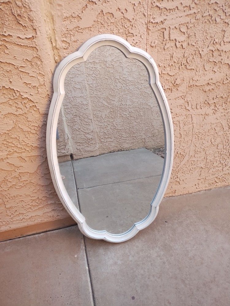 Oval Sculptured Wall Mirror - $30.00