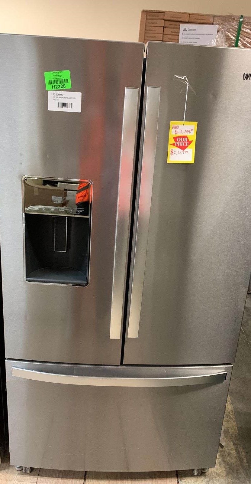 WHIRLPOOL WRF767SDHZ 26.8-cu ft 3-Door 36-in French Door Refrigerator OMS27