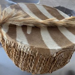 African Tribal Drum – Handcrafted Wood & Animal Hide