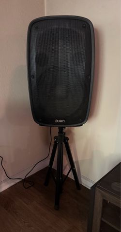 Ion speaker box with stand