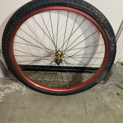 26in BMX CRUISER KLUNKER STRANDIE front wheel $50