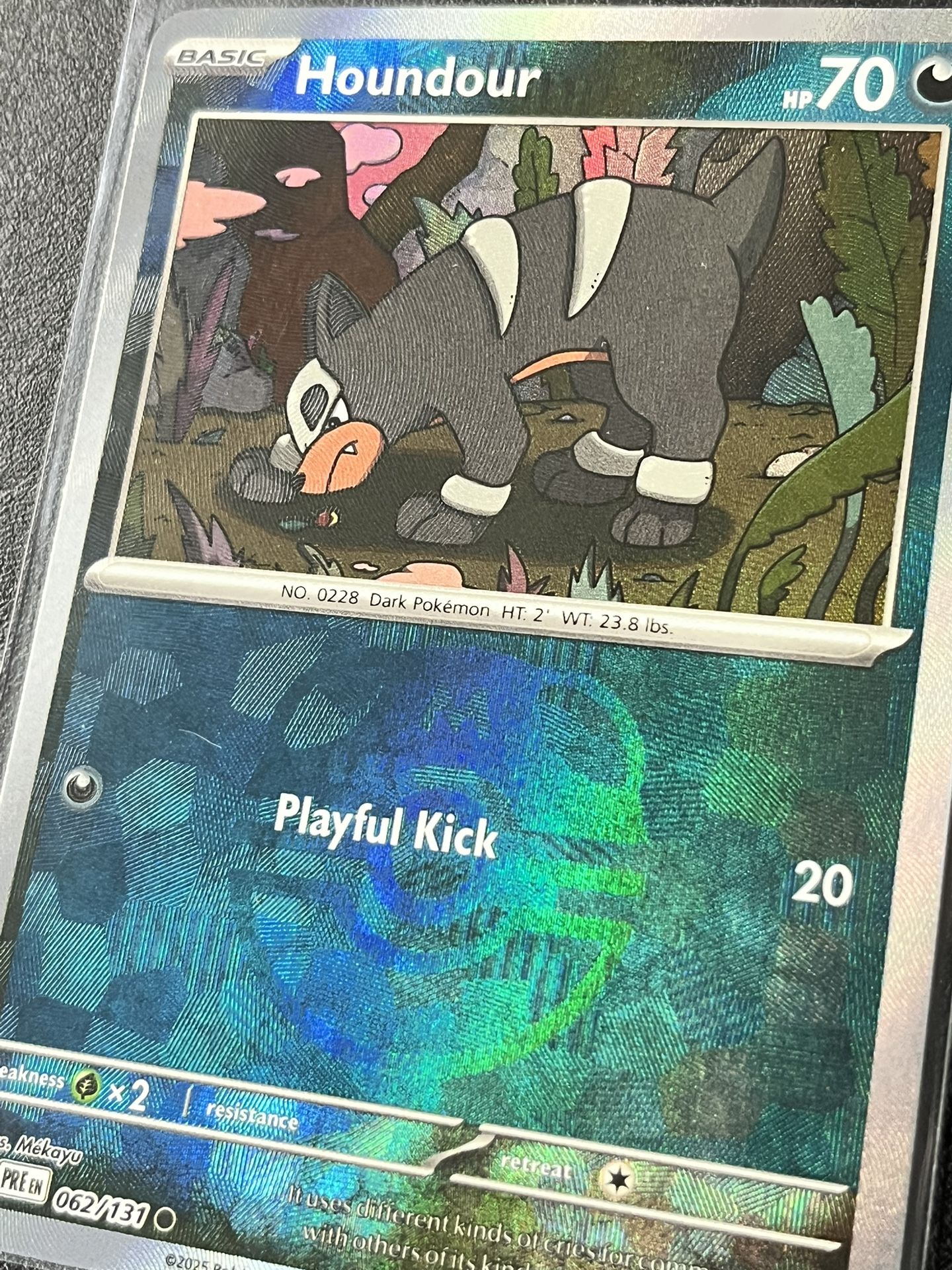 Pokémon Houndour Masterball – Prismatic Evolution 062/141 – Raw Pack Fresh