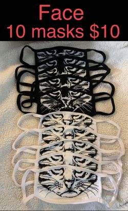 Cats face mask 10 for $10 only this month