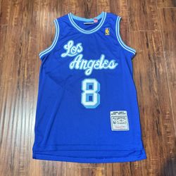 Kobe Bryant Mitchell & Ness LA Lakers Jersey Blue 1(contact info removed) Sz 32-Small Preowned  