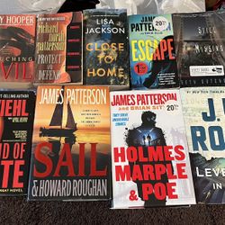 9 books, suspense thrillers 