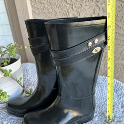 Coach Rubber Leather Boots 