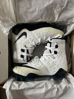 Nike Mens Force Savage Elite TD Cleats 857063-155 White/Navy Size 10