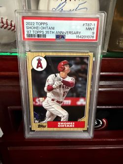 2022 TOPPS CHROME 1987 TOPPS BASEBALL SHOHEI OHTANI PSA 9