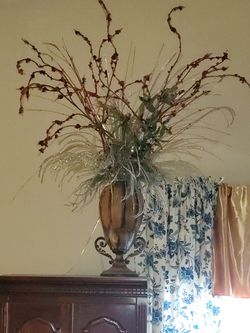 48" (4 foot) Antique Bronze Urn Style Artifical Tree Stem Arrangement - $60 obo