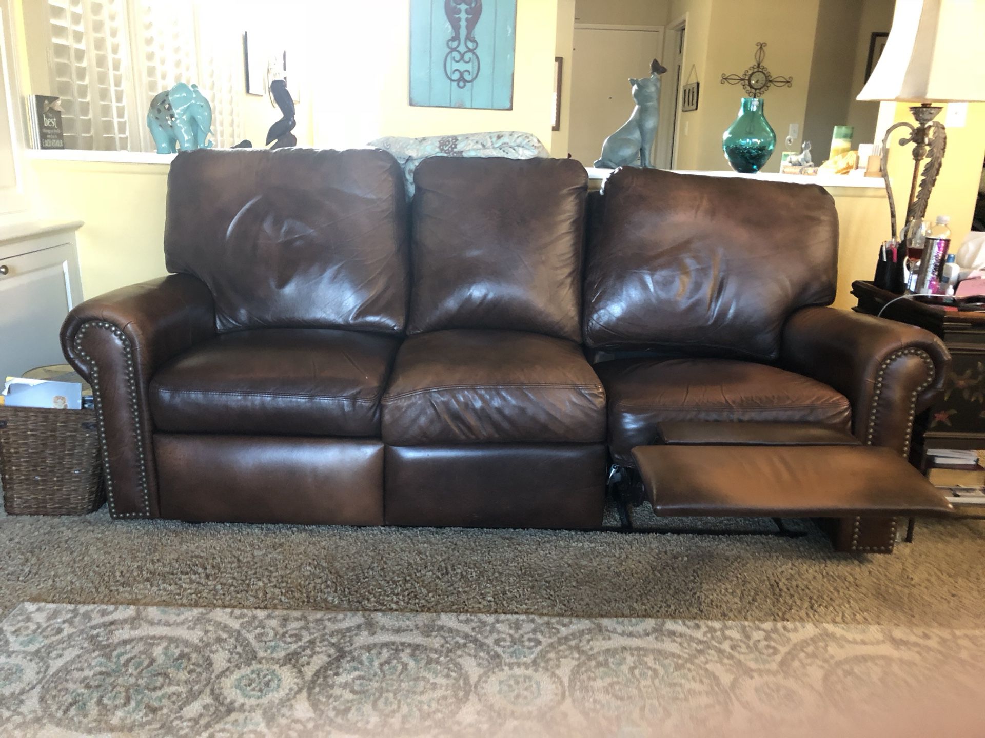Arizona Leather Brand leather two recliner couch