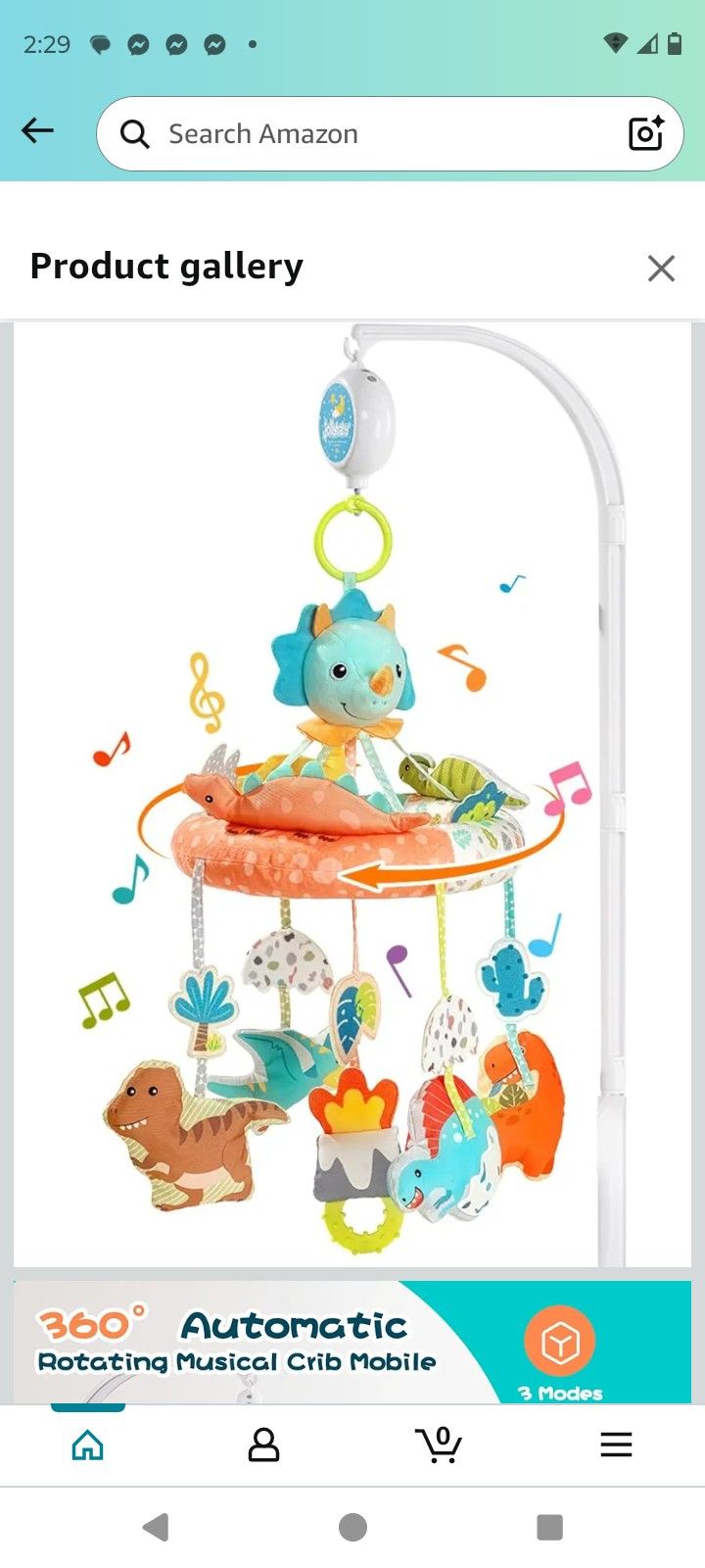Baby Music Mobiles For Crib Dinosaur Paradise