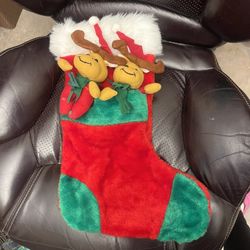🎄 Plush Christmas Stocking – Cute Twin Reindeer Design 🎁  📍 Pickup Location: s. Durango & 215 near IKEA  Bring charm and nostalgia to your holiday 