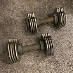 Adjustable Dumbbells Set 5–25 lbs – Home Gym