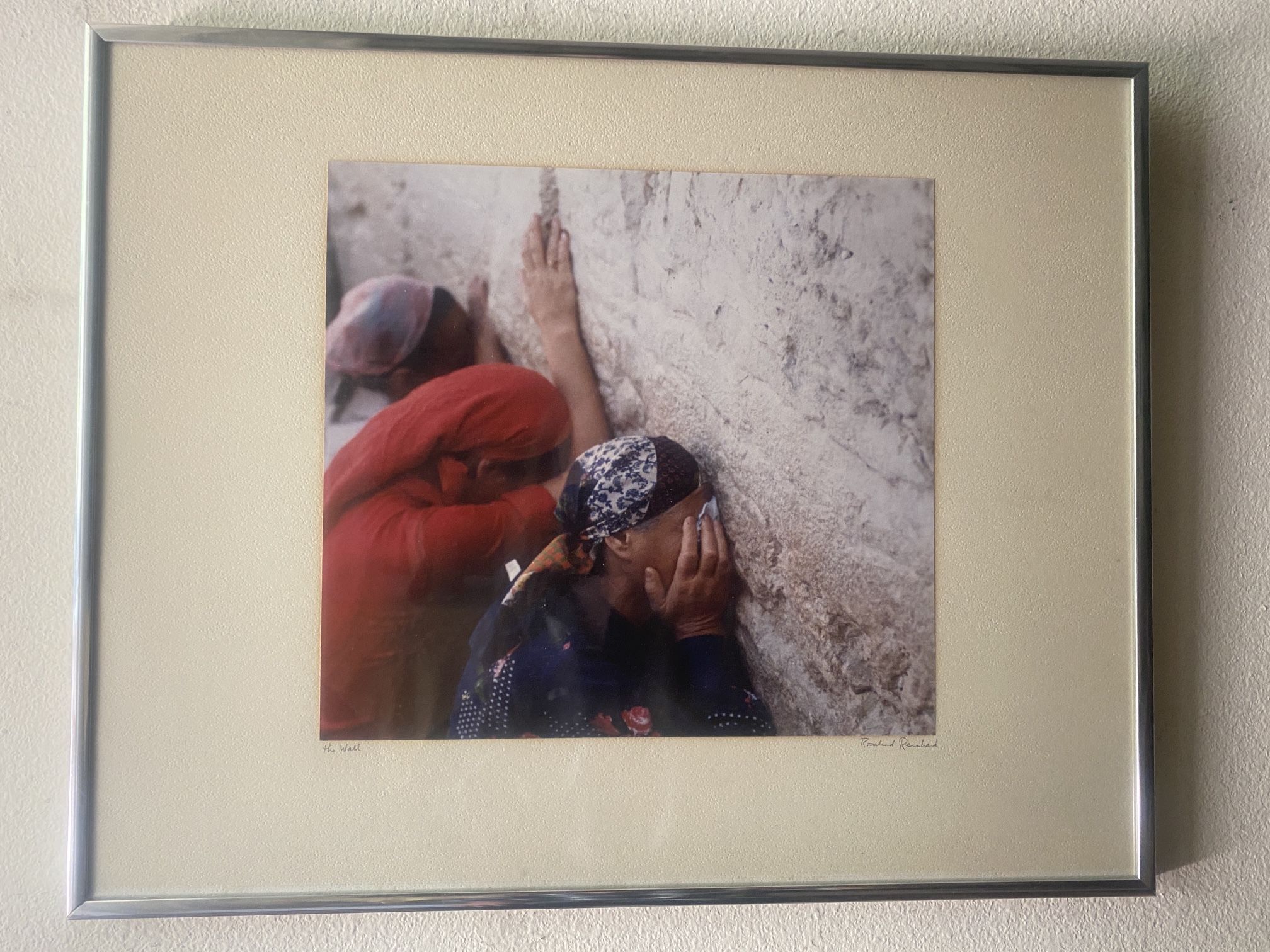 Wailing Wall: Professionally Framed in nice Brushed aluminum