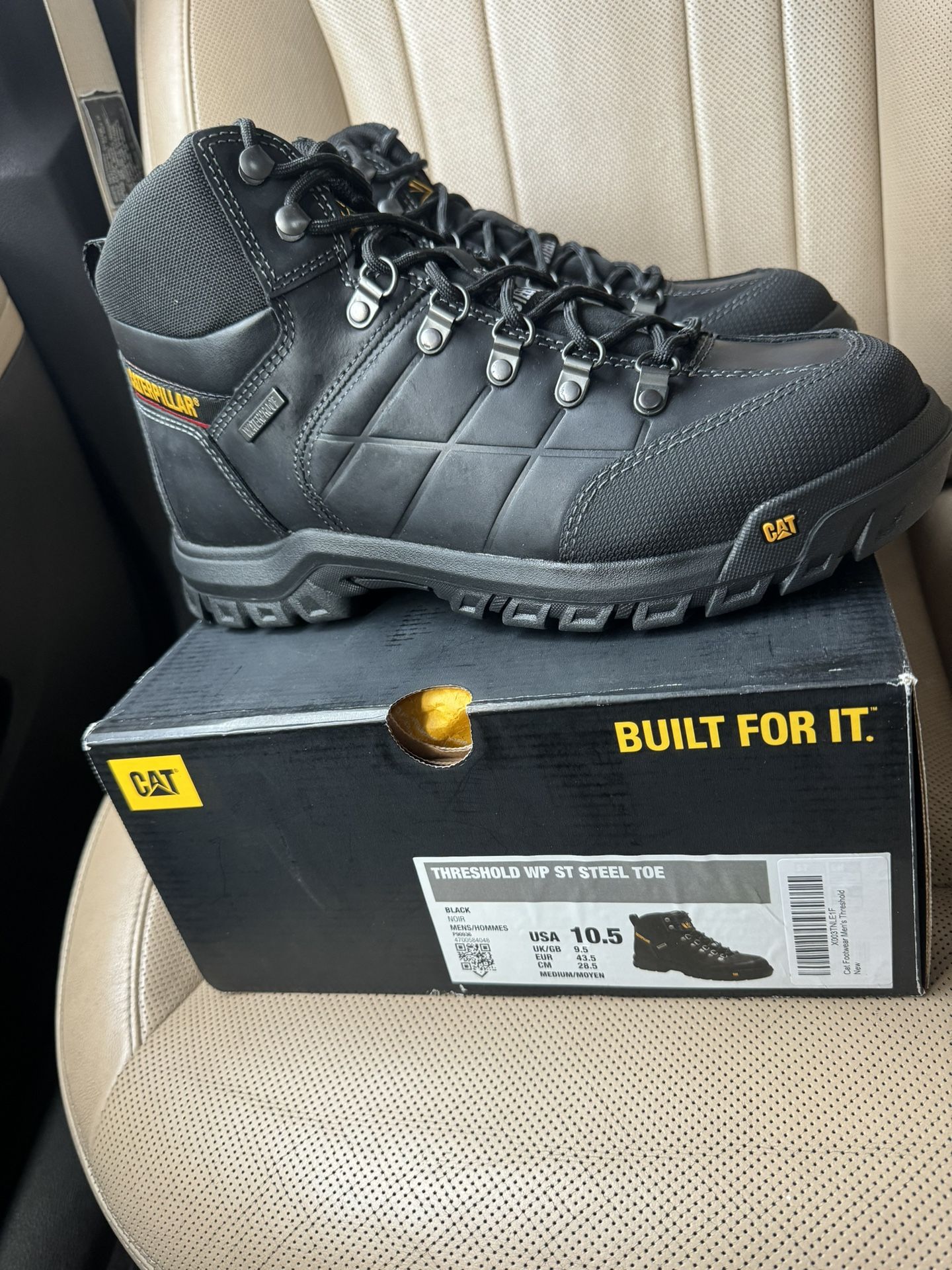 NEW Caterpillar Threshold Waterproof Steel Toe Work (10.5M)