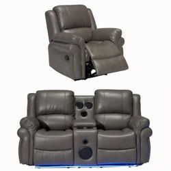 Recliner Chair and Loveseat ⚜️ Silla Reclinable y Sofá 