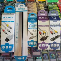 Video Game Accessories Restock (Wii Av)(Wii Sensor Bar)( Wii U Gamepad Charger)(Ps1, PS2, Ps3 AV)(N64, Gamecube, SNES AV)