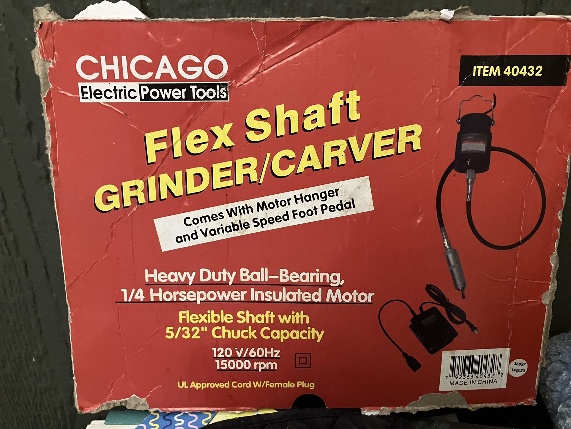 Chicago Electric Power Tools Flex Shaft Grinder Carver