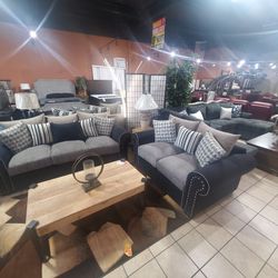 2pc Gel Feather Type Sofa And Loveseat 