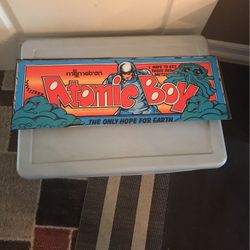 Memetron Atomic Boy Arcade Video Game Marquee