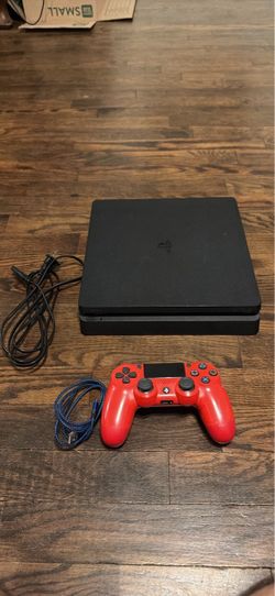 Sony PlayStation 4 Slim 1TB 1080p Wi-Fi Black w/ Red DualShock 4 & Cables