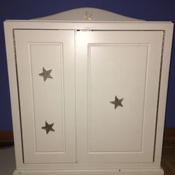 Furniture Sized 18 Inch Doll Armoire Storage Closet 