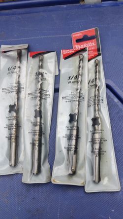 (4)1/4" x6" rotohammer bits