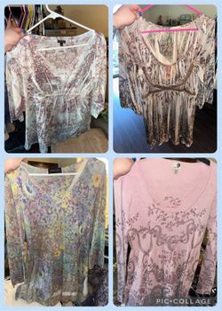 Ladies Bohemian Floral Long Sleeve Shirt Bundle $30