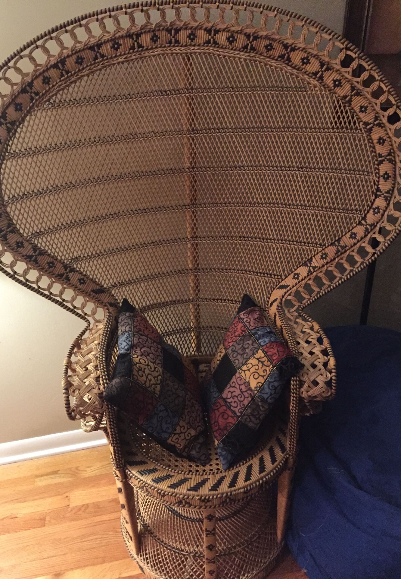 Morticia Addams type.wicker chair