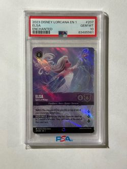 Disney Lorcana Elsa - Spirit of Winter Enchanted Holo 207/204 PSA 10 2023