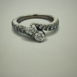 14K White Gold 1.00ct TW Diamond Ring