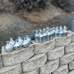 24 Silver Mercury Bud Vases