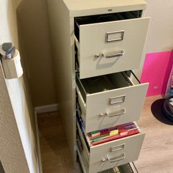 4 Drawer File Cabinet Steel Metal Office Files Organization Storage 