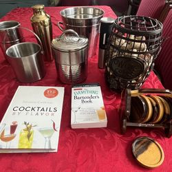10pc Bartenders Kit w/Cocktail Books